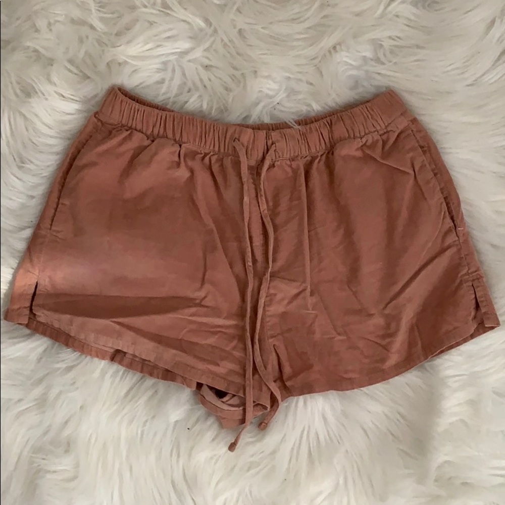 Pink flowy shorts